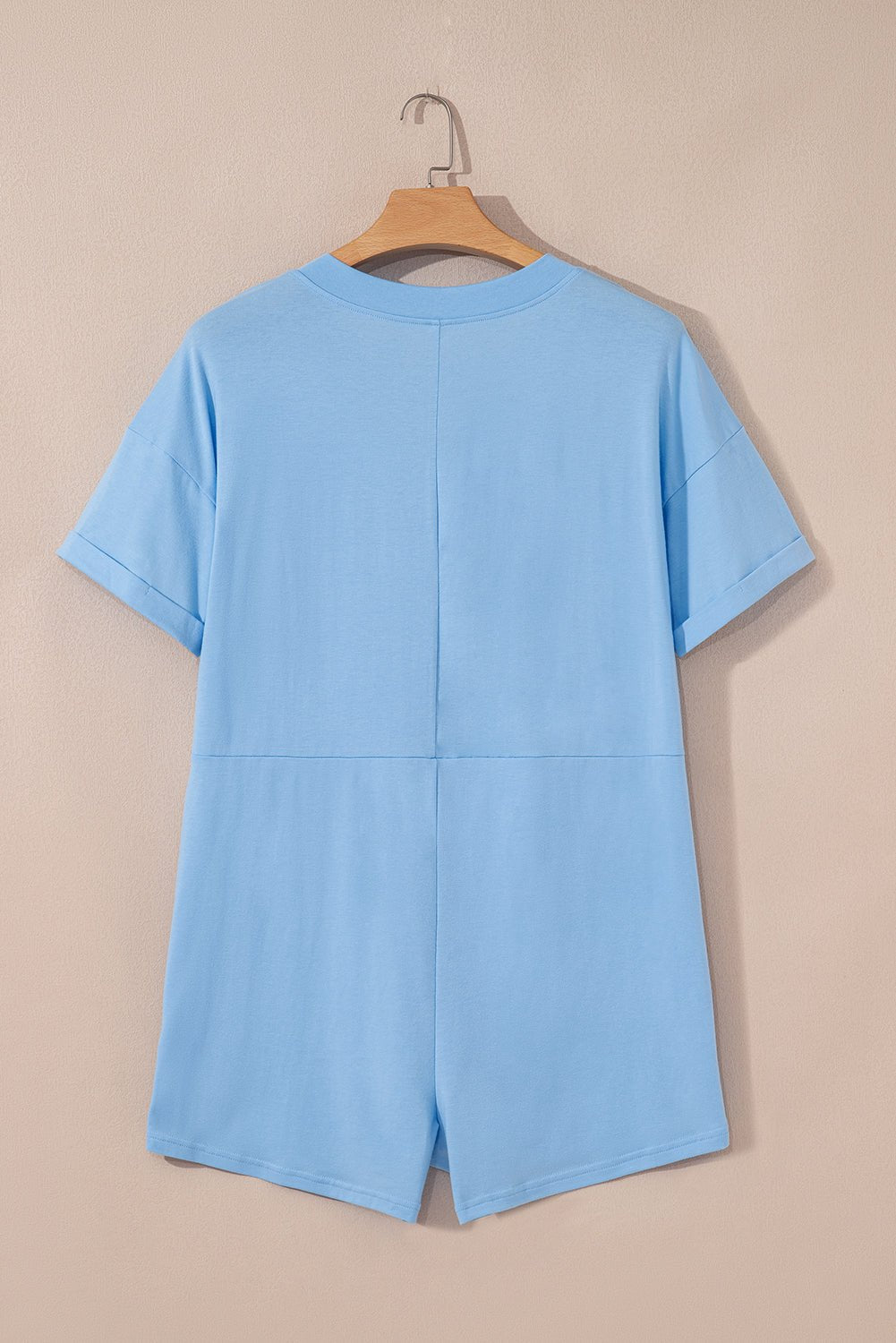Solid Short Sleeve V-Neck Knit Romper - Rooted & Reckless Co.