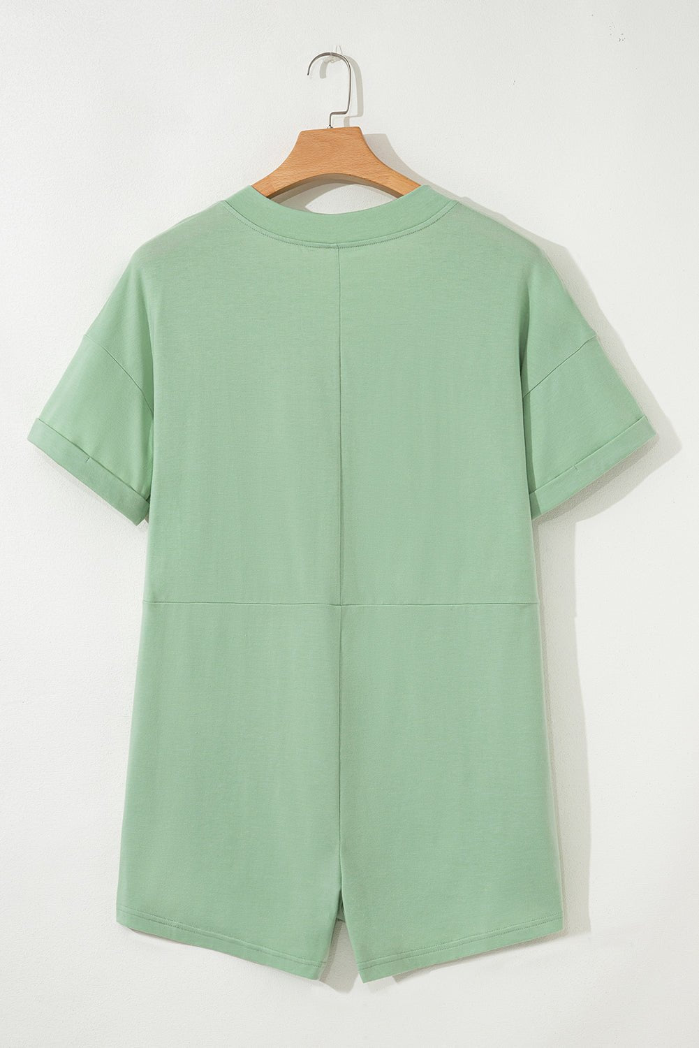 Solid Short Sleeve V-Neck Knit Romper - Rooted & Reckless Co.