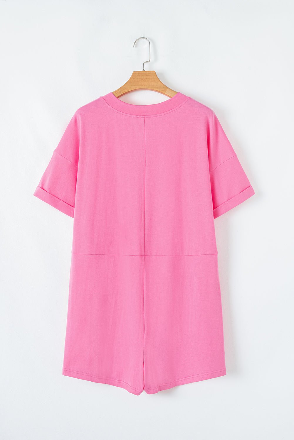 Solid Short Sleeve V-Neck Knit Romper - Rooted & Reckless Co.