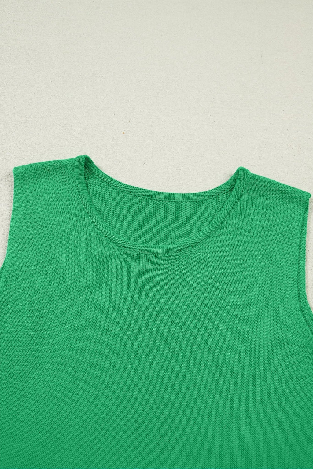 Solid Side Button Round Neck Sleeveless Knit Sweater - Rooted & Reckless Co.