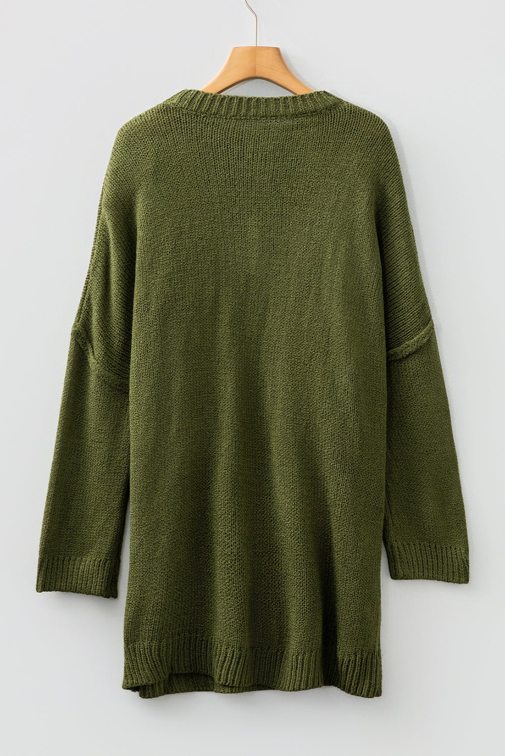 Solid Slouchy Drop Shoulder Sweater Dress - Rooted & Reckless Co.
