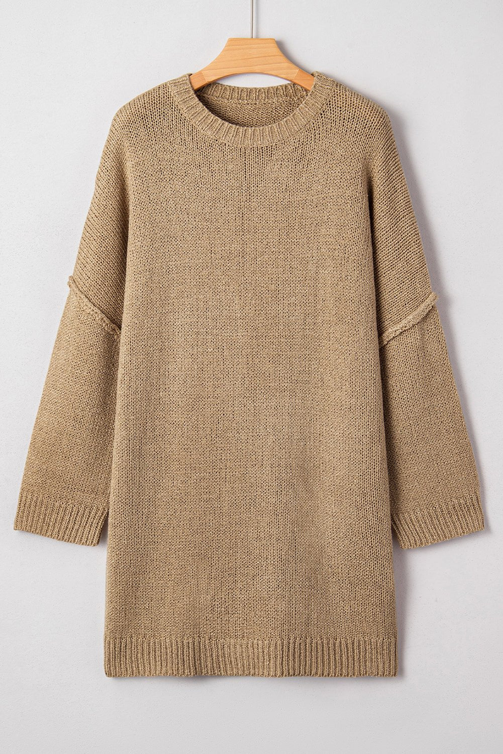 Solid Slouchy Drop Shoulder Sweater Dress - Rooted & Reckless Co.