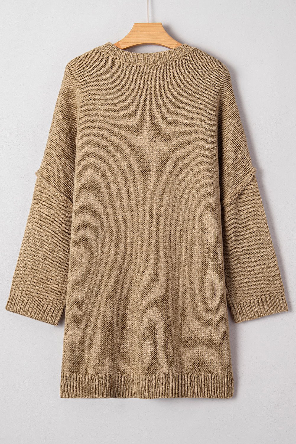 Solid Slouchy Drop Shoulder Sweater Dress - Rooted & Reckless Co.