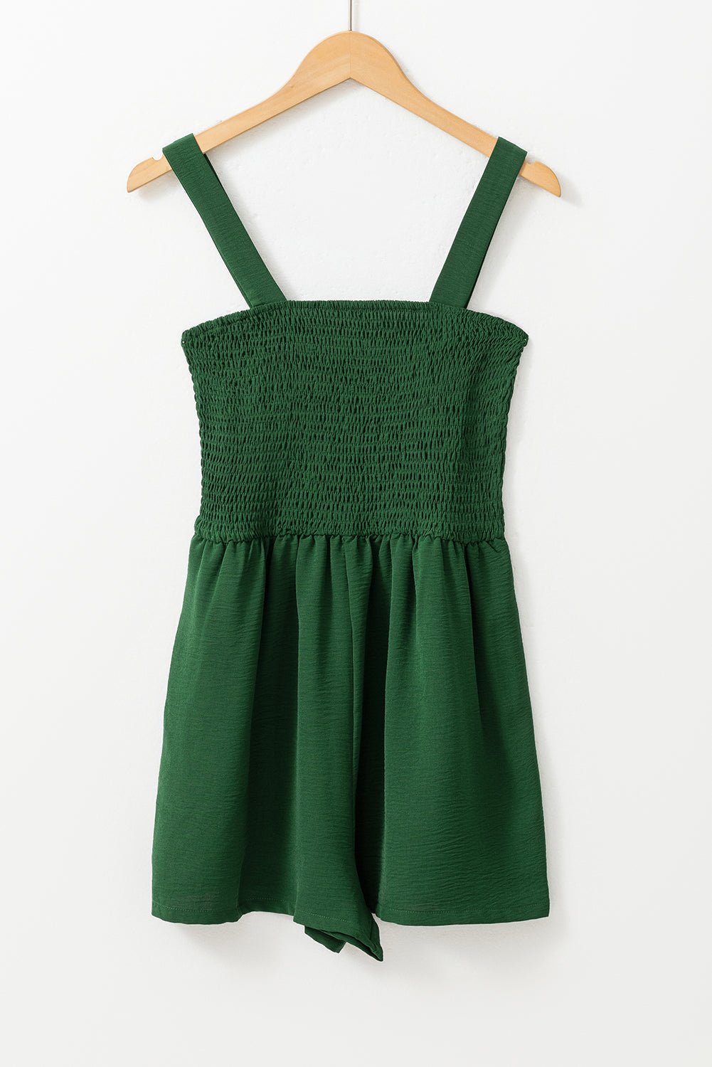 Solid Smocked Sleeveless Pocketed Romper - Rooted & Reckless Co.
