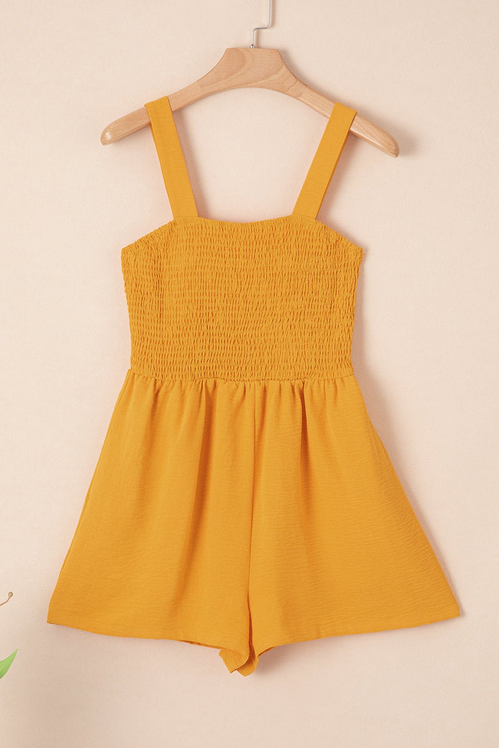 Solid Smocked Sleeveless Pocketed Romper - Rooted & Reckless Co.