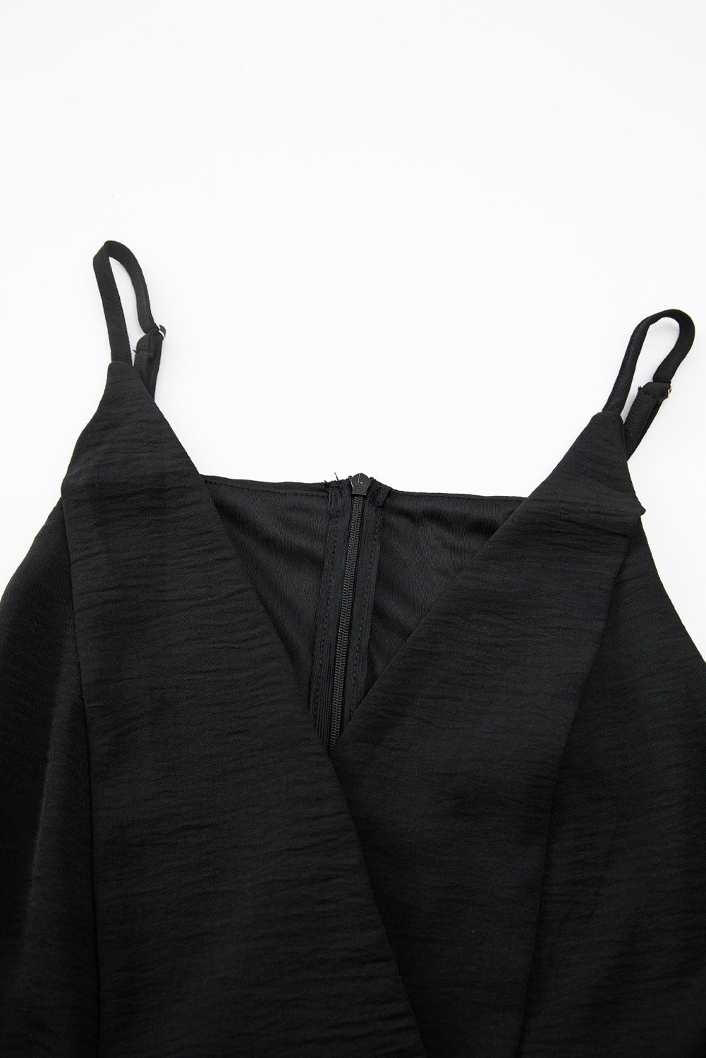 Solid Spaghetti Strap Wide Leg Drawstring Jumpsuit - Rooted & Reckless Co.