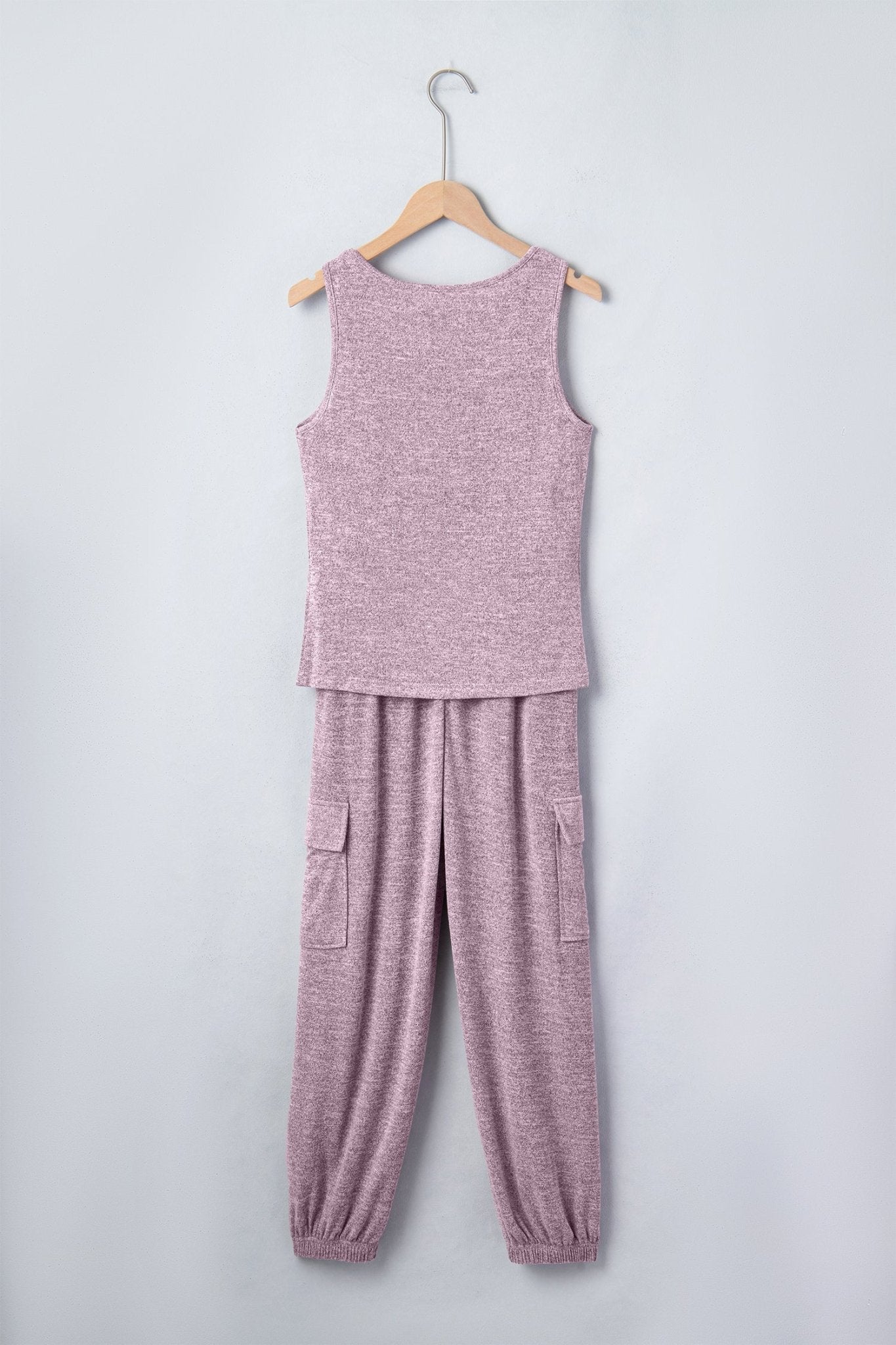 Solid Tank Top & Drawstring Jogger Pants Set - Rooted & Reckless Co.