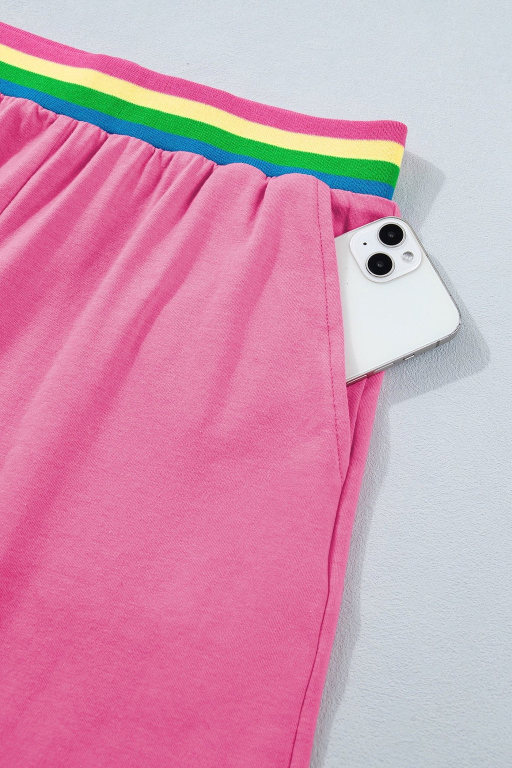 Solid Tee & Stipe Waistband Short Set - Rooted & Reckless Co.