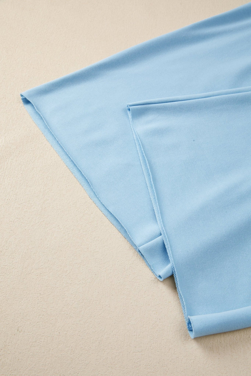 Solid Tee & Wide Leg Raw Hem Pants Set - Rooted & Reckless Co.