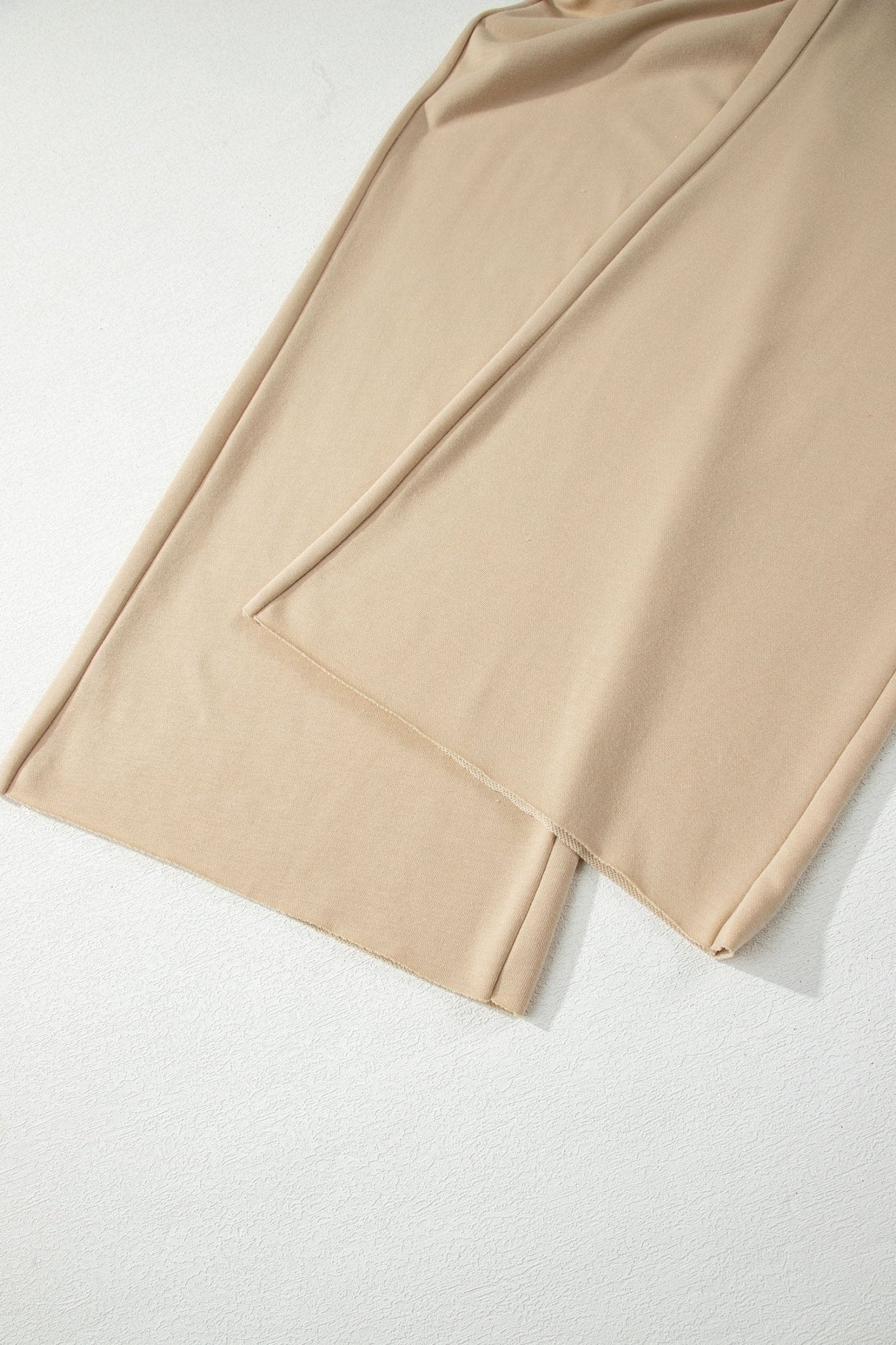 Solid Tee & Wide Leg Raw Hem Pants Set - Rooted & Reckless Co.