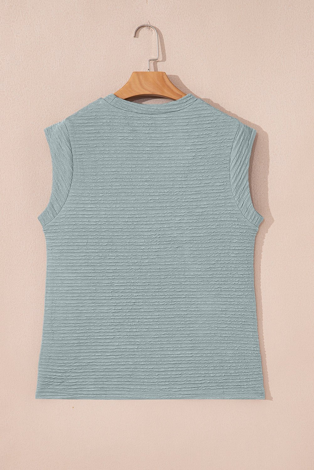 Solid Textured Crew Neck Tank Top - Rooted & Reckless Co.