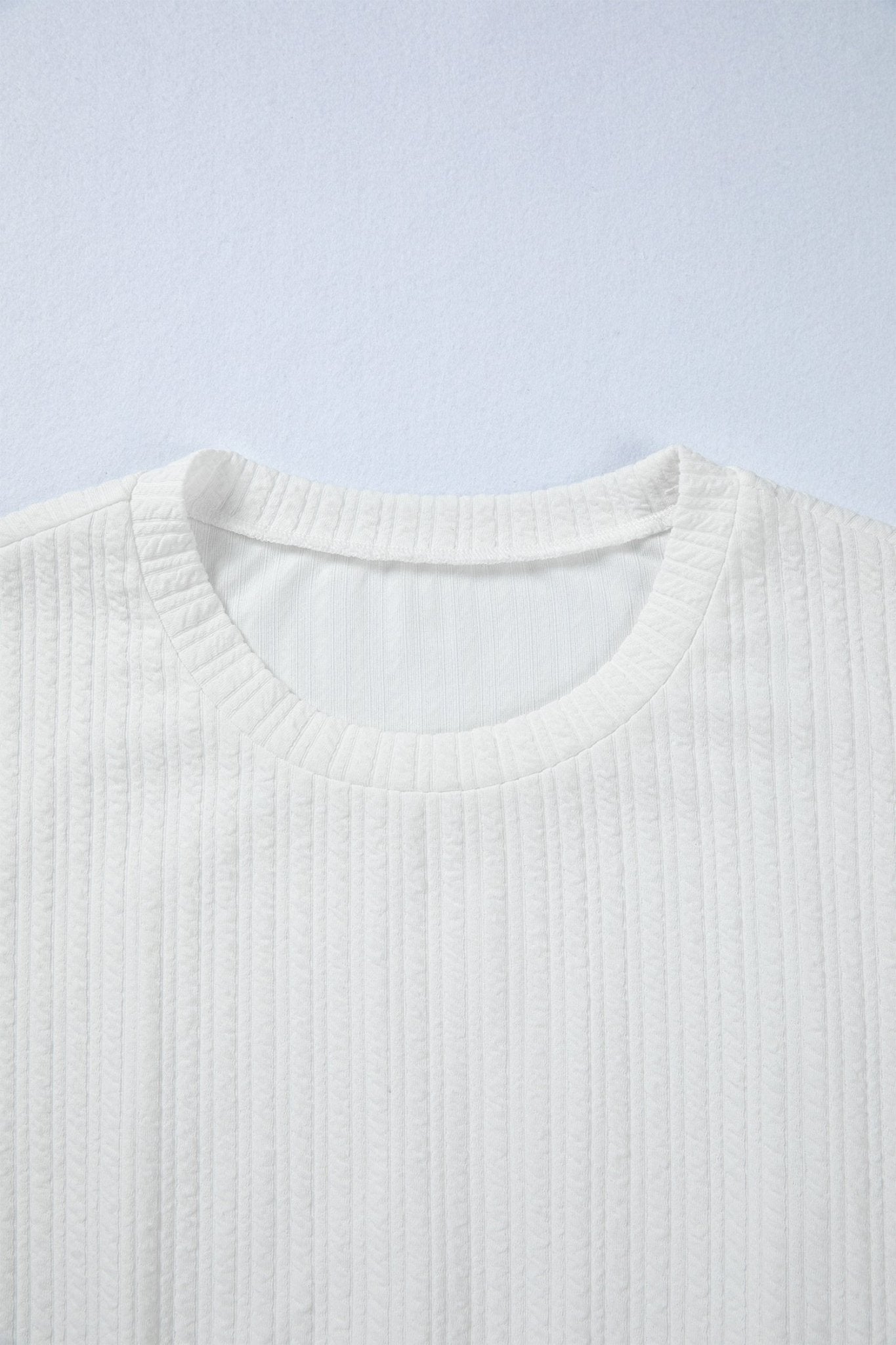 Solid Textured Drop Shoulder Peplum Top - Rooted & Reckless Co.