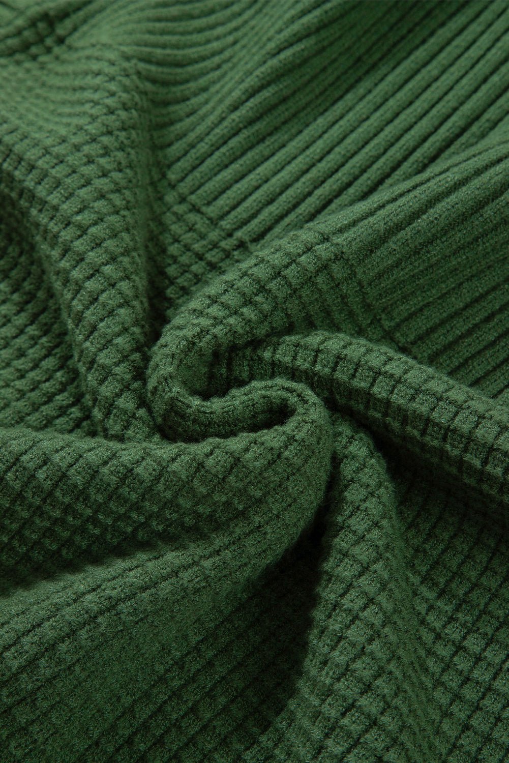 Solid Textured Knit Crewneck Sweater - Rooted & Reckless Co.