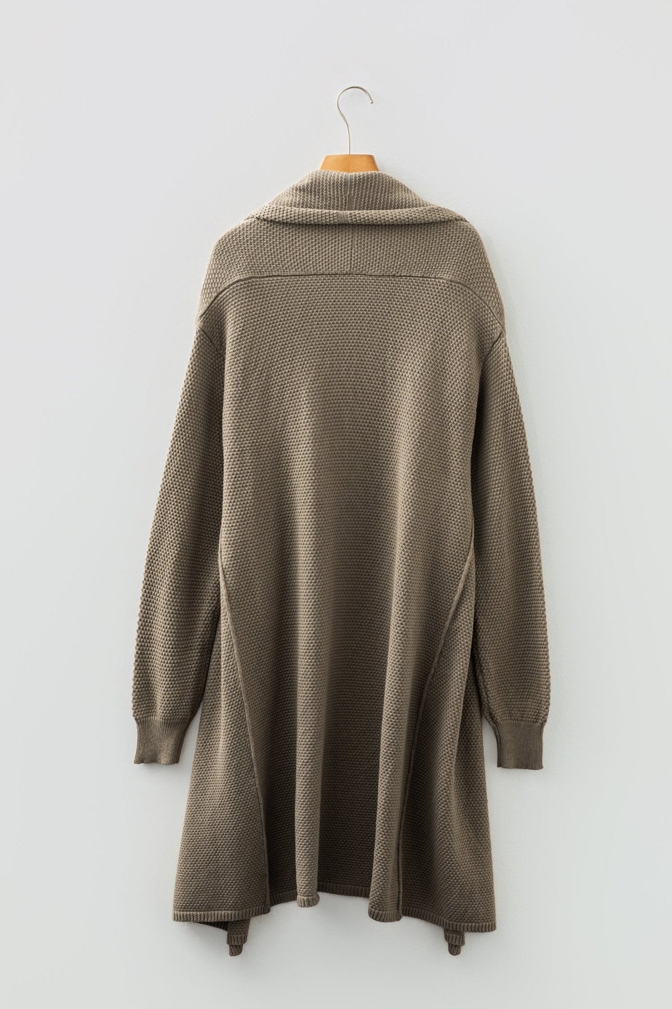 Solid Textured Knit Open-Front Sweater Cardigan - Rooted & Reckless Co.