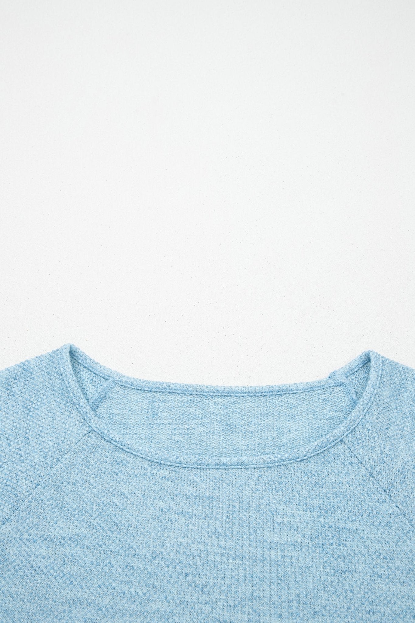 Solid Textured Knit Raglan Long Sleeve Top - Rooted & Reckless Co.