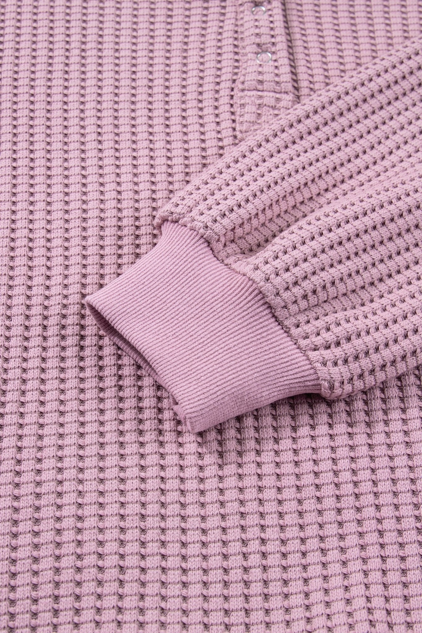 Solid Textured Knit Snap Button Collar Top - Rooted & Reckless Co.