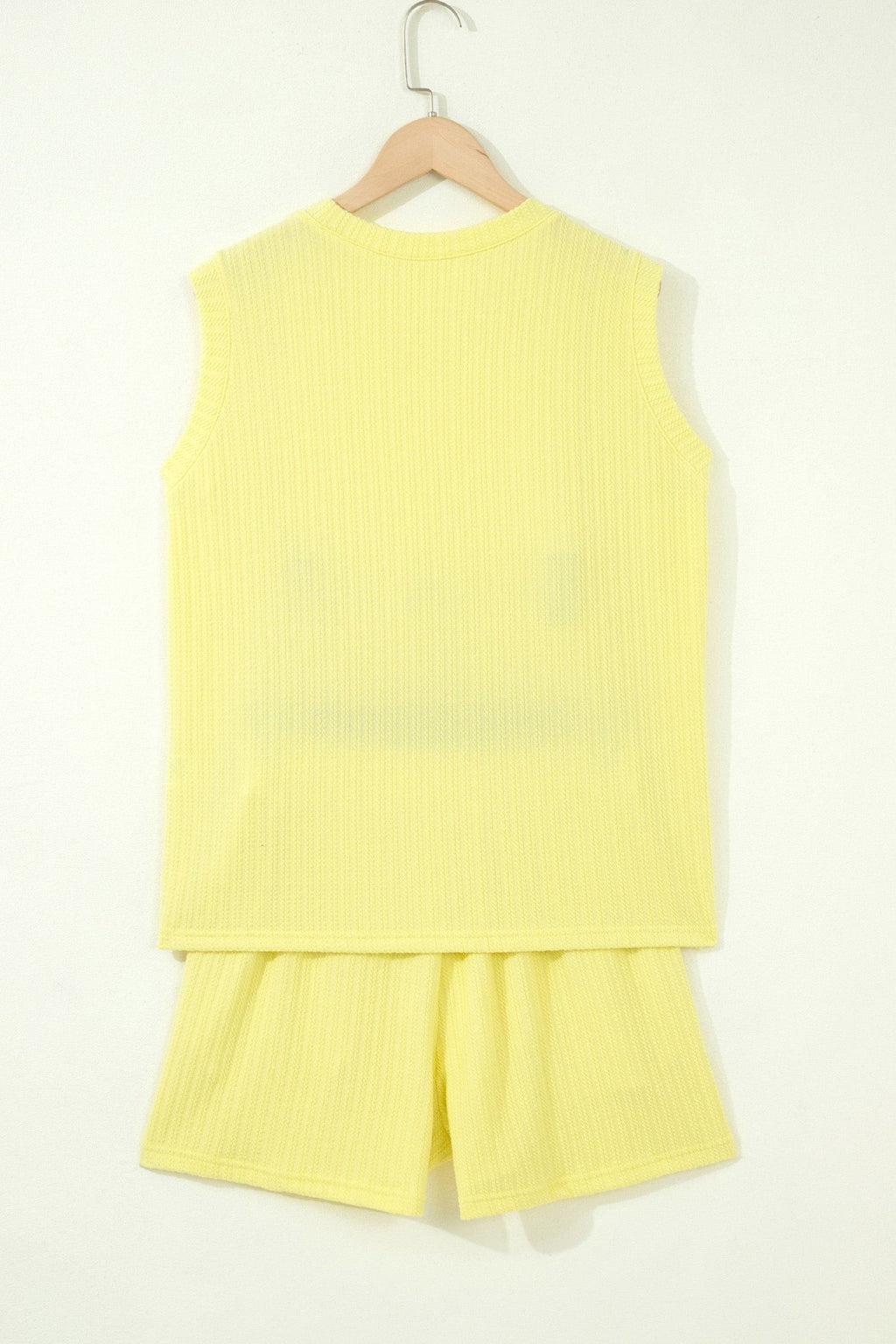 Solid Textured Loose Tank Top & Shorts Set - Rooted & Reckless Co.