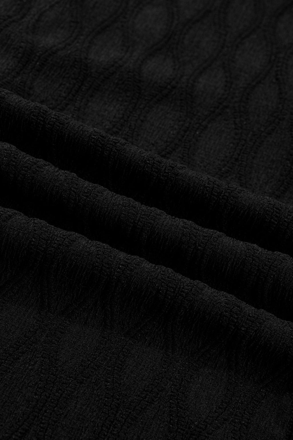 Solid Textured Notch Neck Puff Sleeve Blouse - Rooted & Reckless Co.
