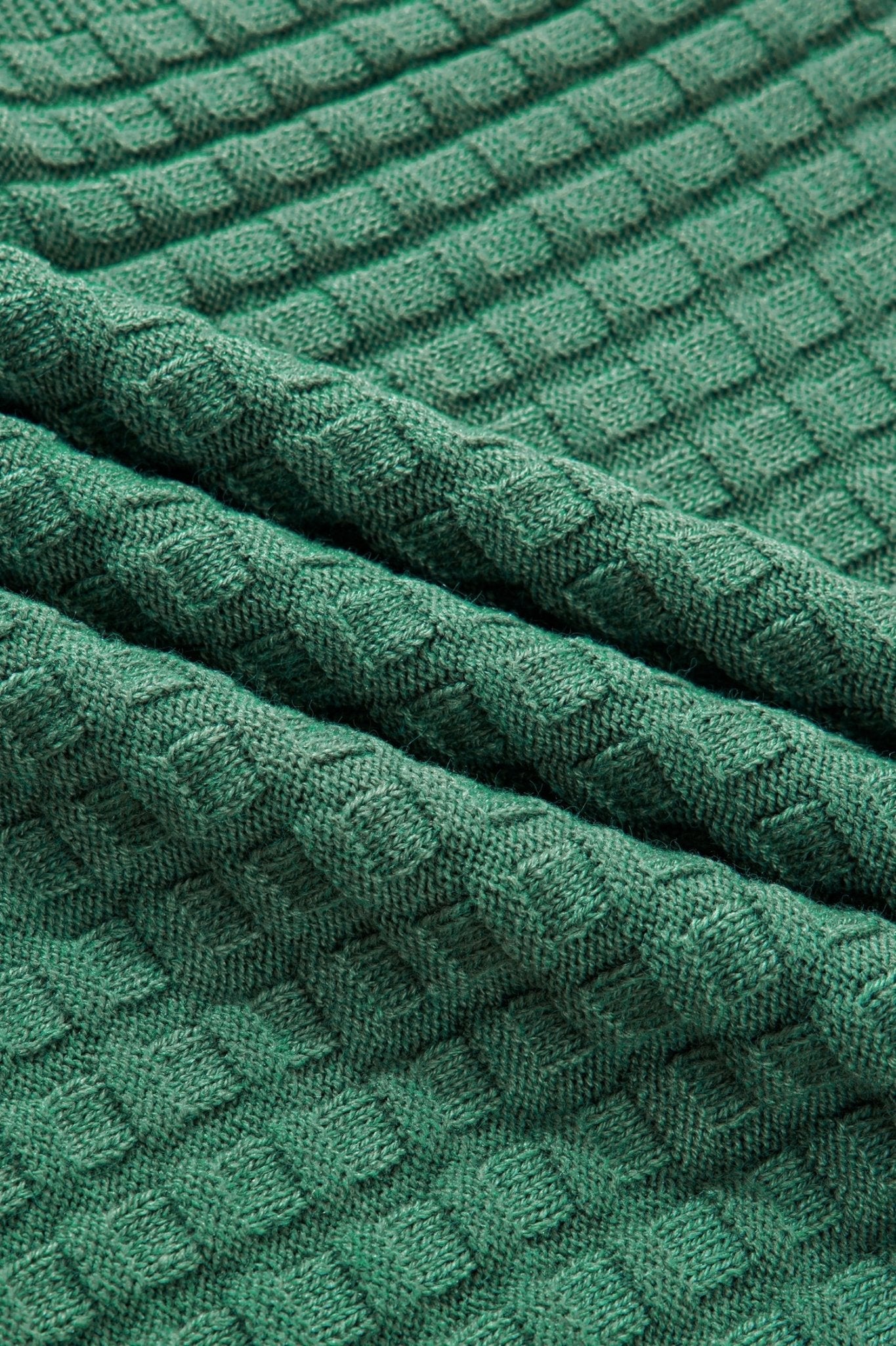 Solid Textured Round Neck Short Sleeve Sweater - Rooted & Reckless Co.