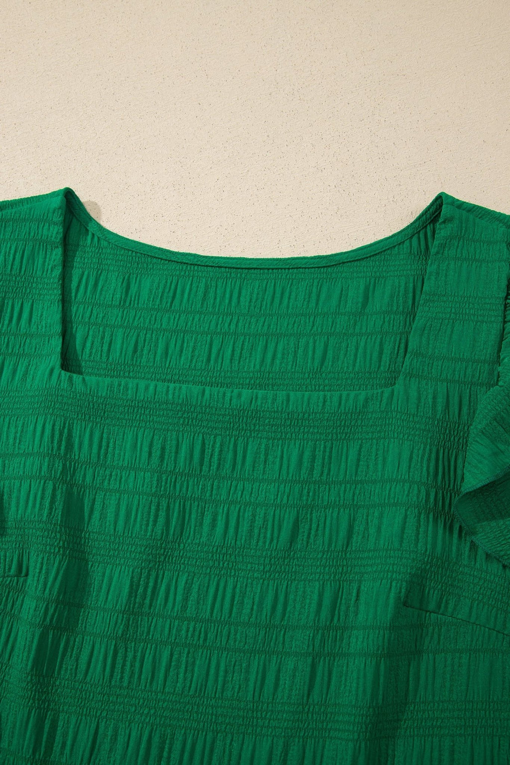 Solid Textured Square Neck Top & Shorts Set - Rooted & Reckless Co.