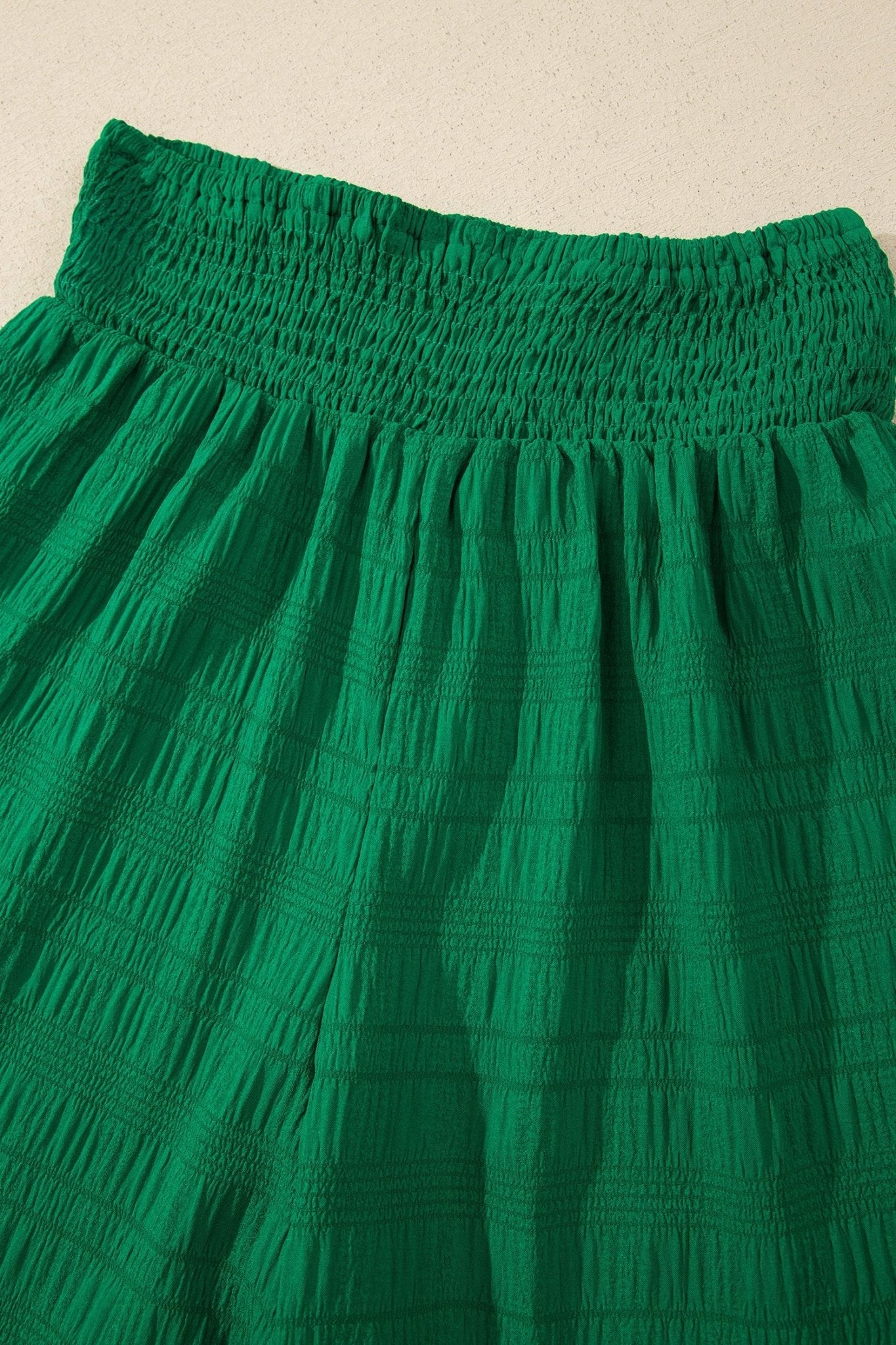 Solid Textured Square Neck Top & Shorts Set - Rooted & Reckless Co.