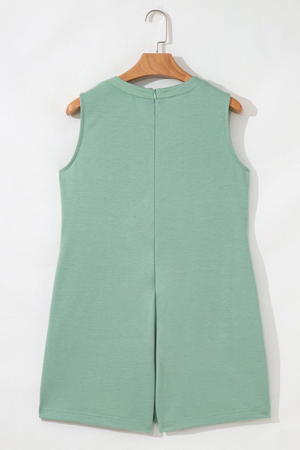 Solid Tie V-Neck Pintuck Sleeveless Romper - Rooted & Reckless Co.