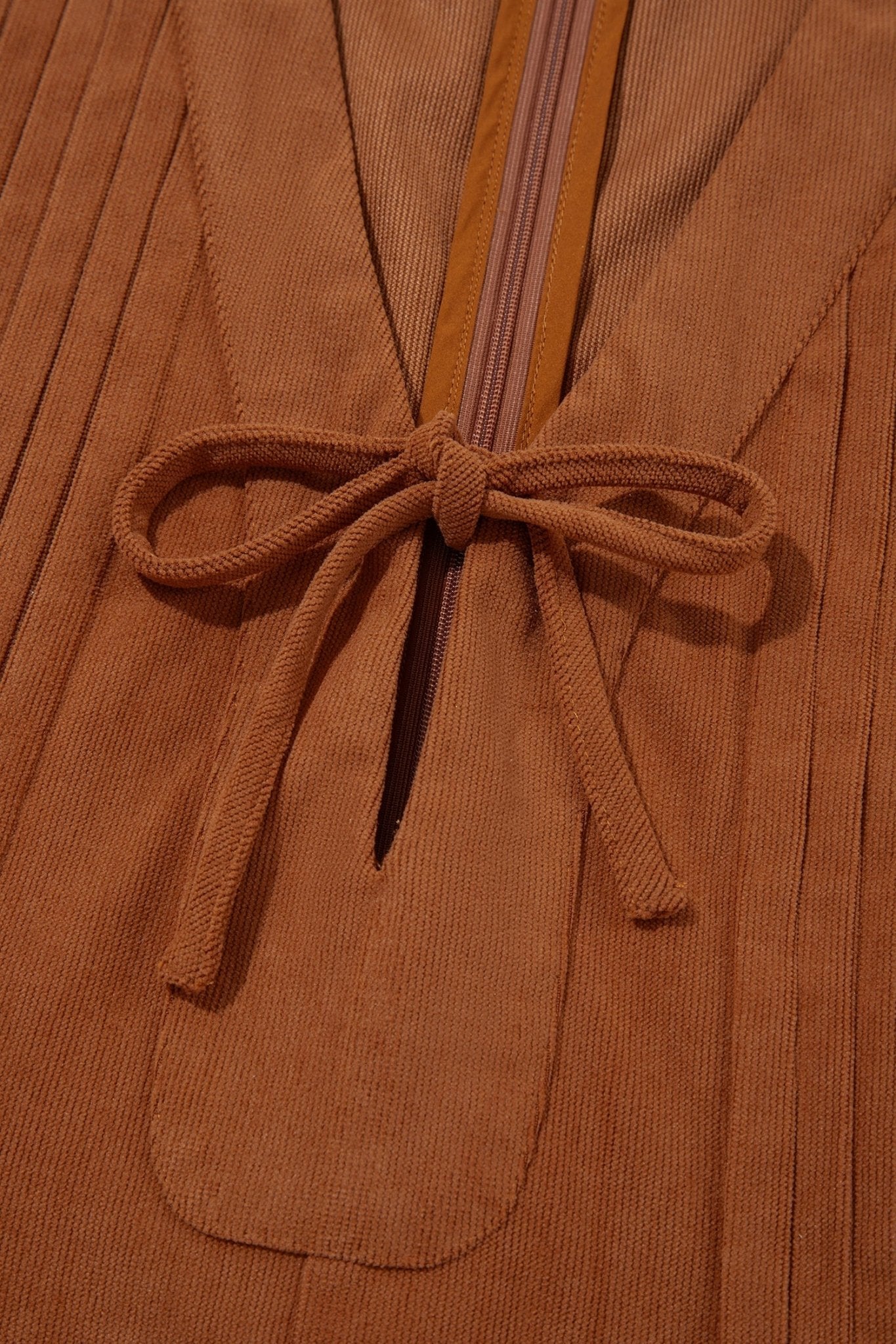 Solid Tie V-Neck Sleeveless Corduroy Romper - Rooted & Reckless Co.