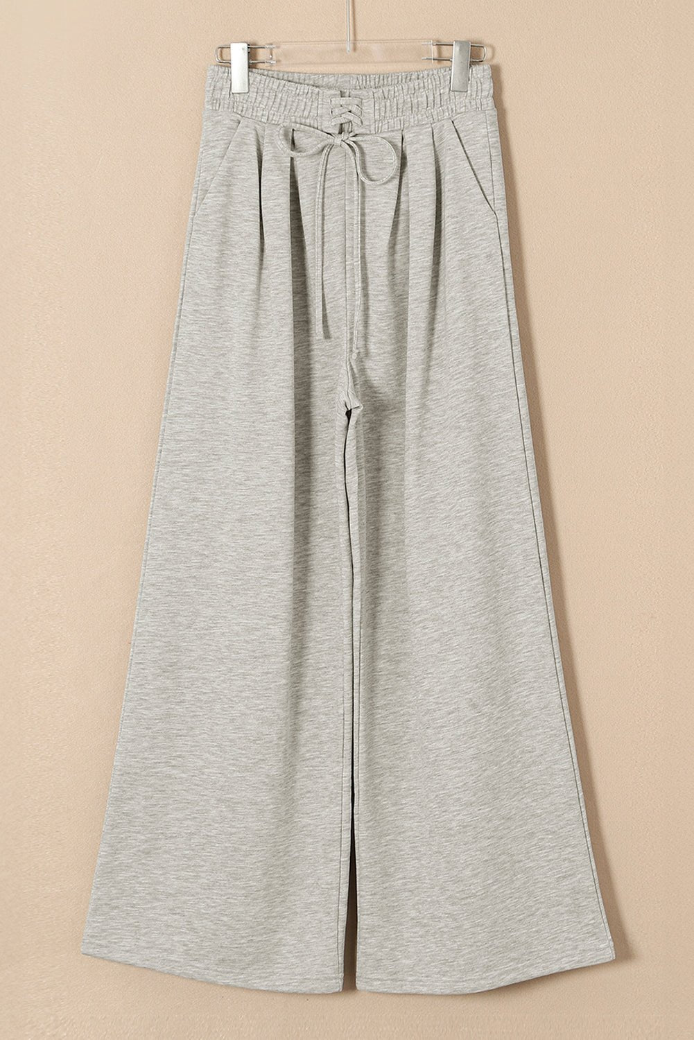 Solid Tied High-Waist Pleated Sweatpants - Rooted & Reckless Co.