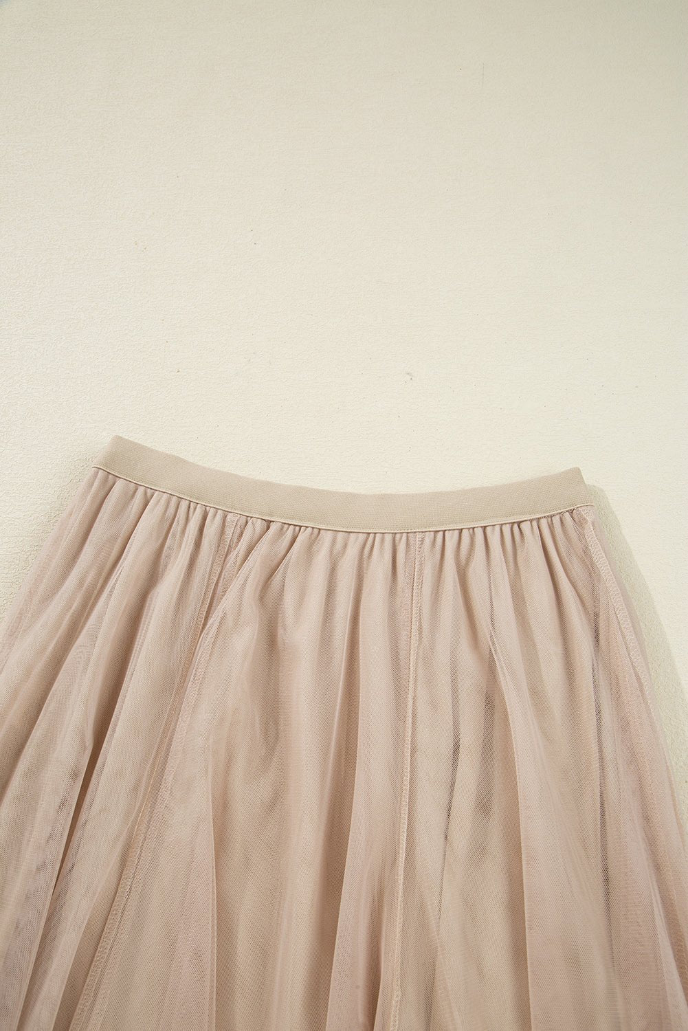 Solid Tulle Mesh Overlay Flared Midi Skirt - Rooted & Reckless Co.