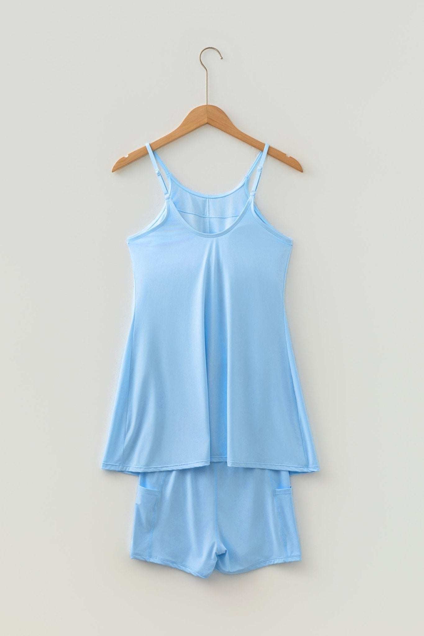 Solid Tunic Tank Dress & Shorts Athletic Set - Rooted & Reckless Co.