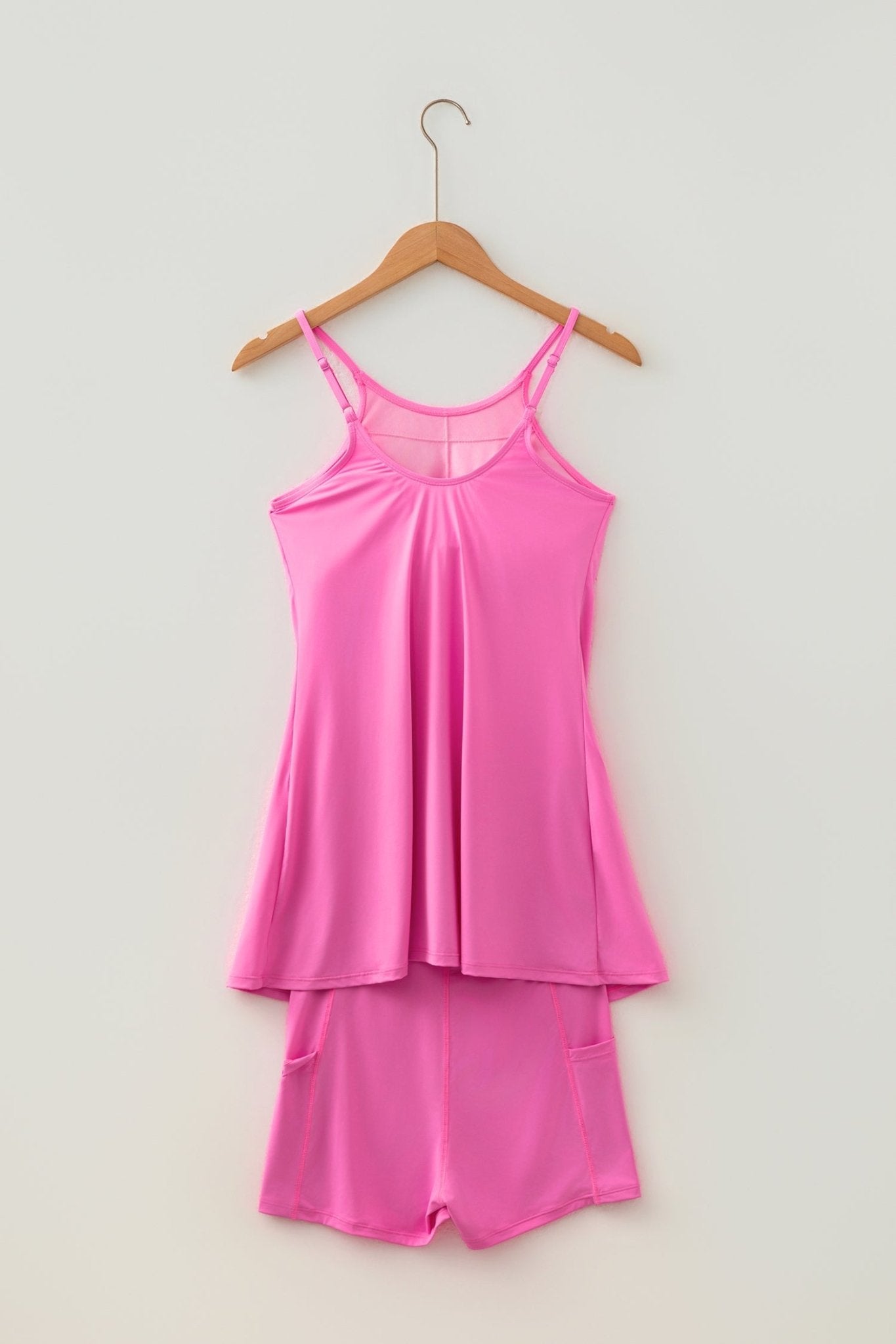 Solid Tunic Tank Dress & Shorts Athletic Set - Rooted & Reckless Co.