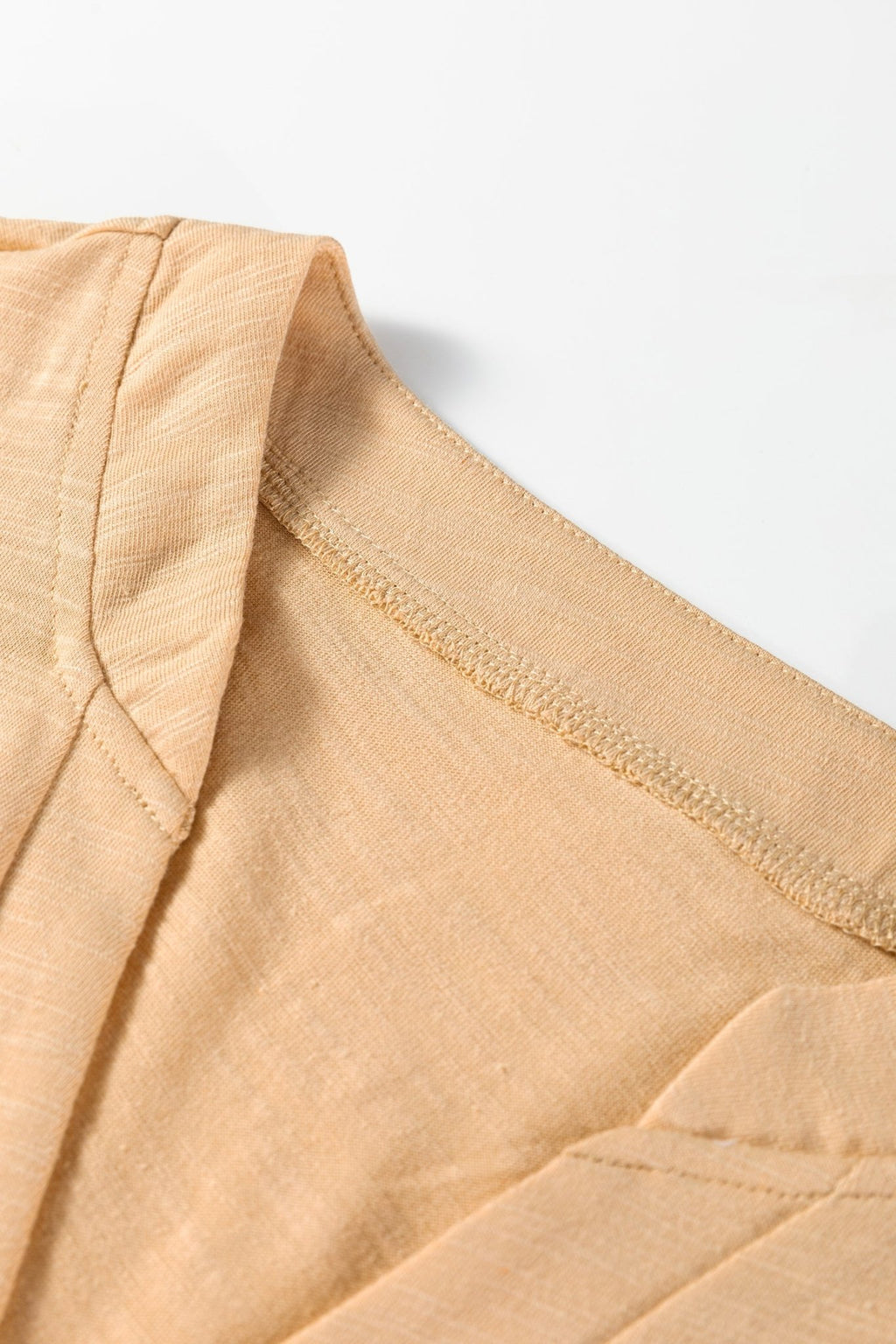 Solid V-Neck Button Long Sleeve Top - Rooted & Reckless Co.