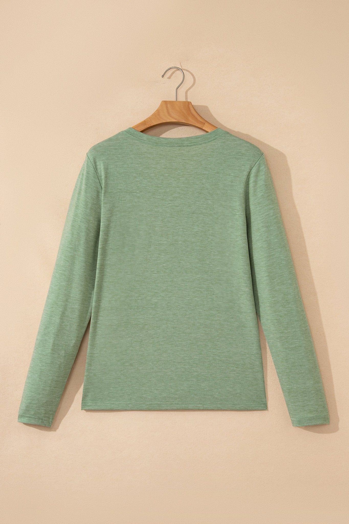 Solid V-Neck Long Sleeve Knit Top - Rooted & Reckless Co.