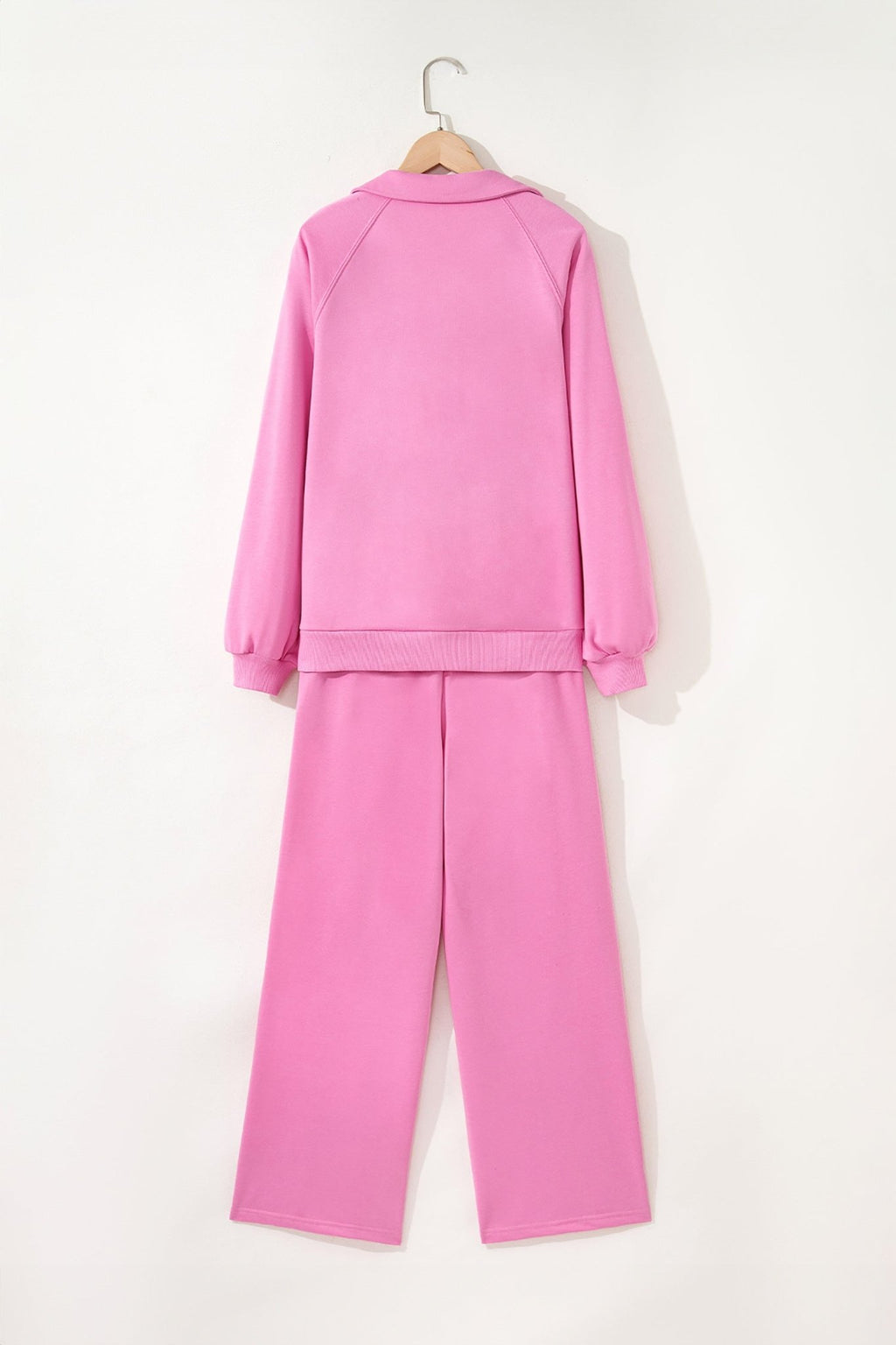 Solid V-Neck Pullover and Drawstring Sweatpants Set - Rooted & Reckless Co.