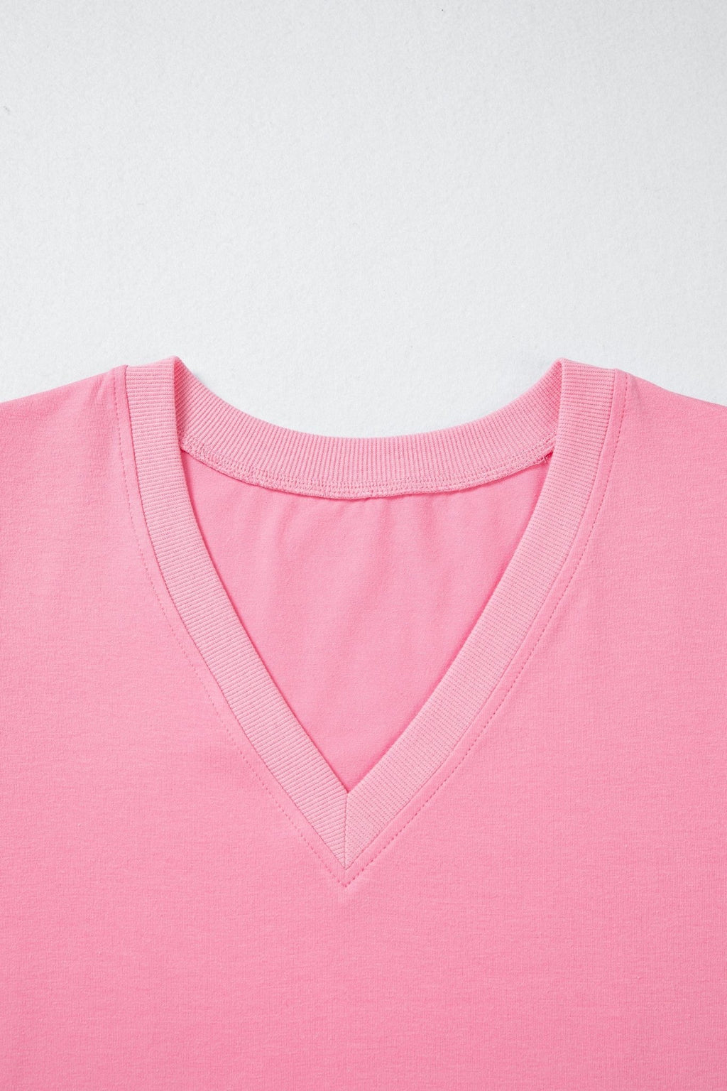 Solid V-Neck Short Puff Sleeve Blouse - Rooted & Reckless Co.
