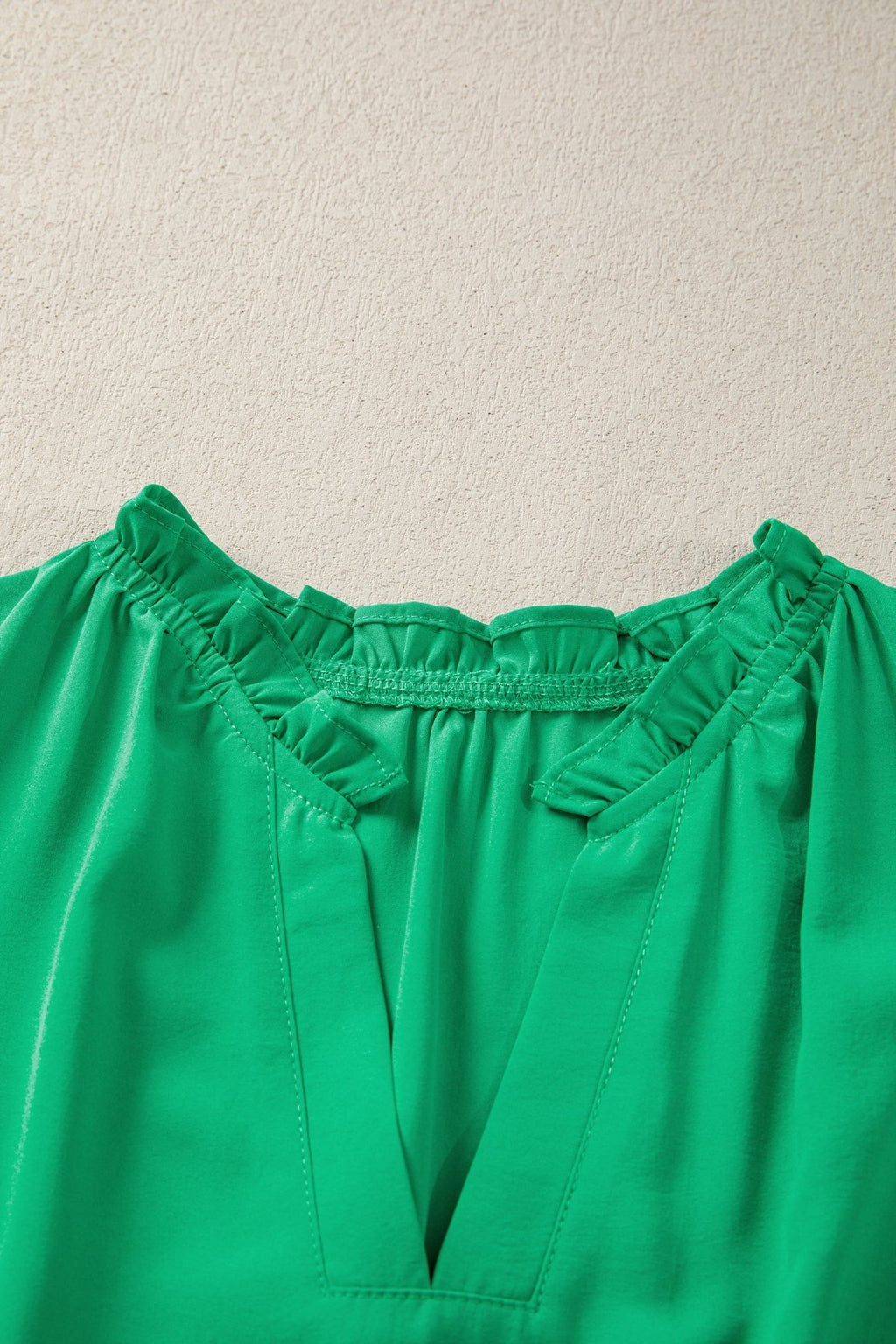 Solid V-Neck Short Puff Sleeve Tiered Maxi Dress - Rooted & Reckless Co.