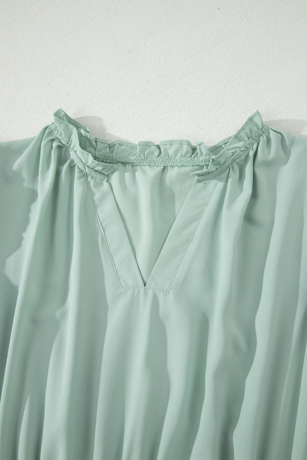 Solid V-Neck Short Puff Sleeve Tiered Maxi Dress - Rooted & Reckless Co.
