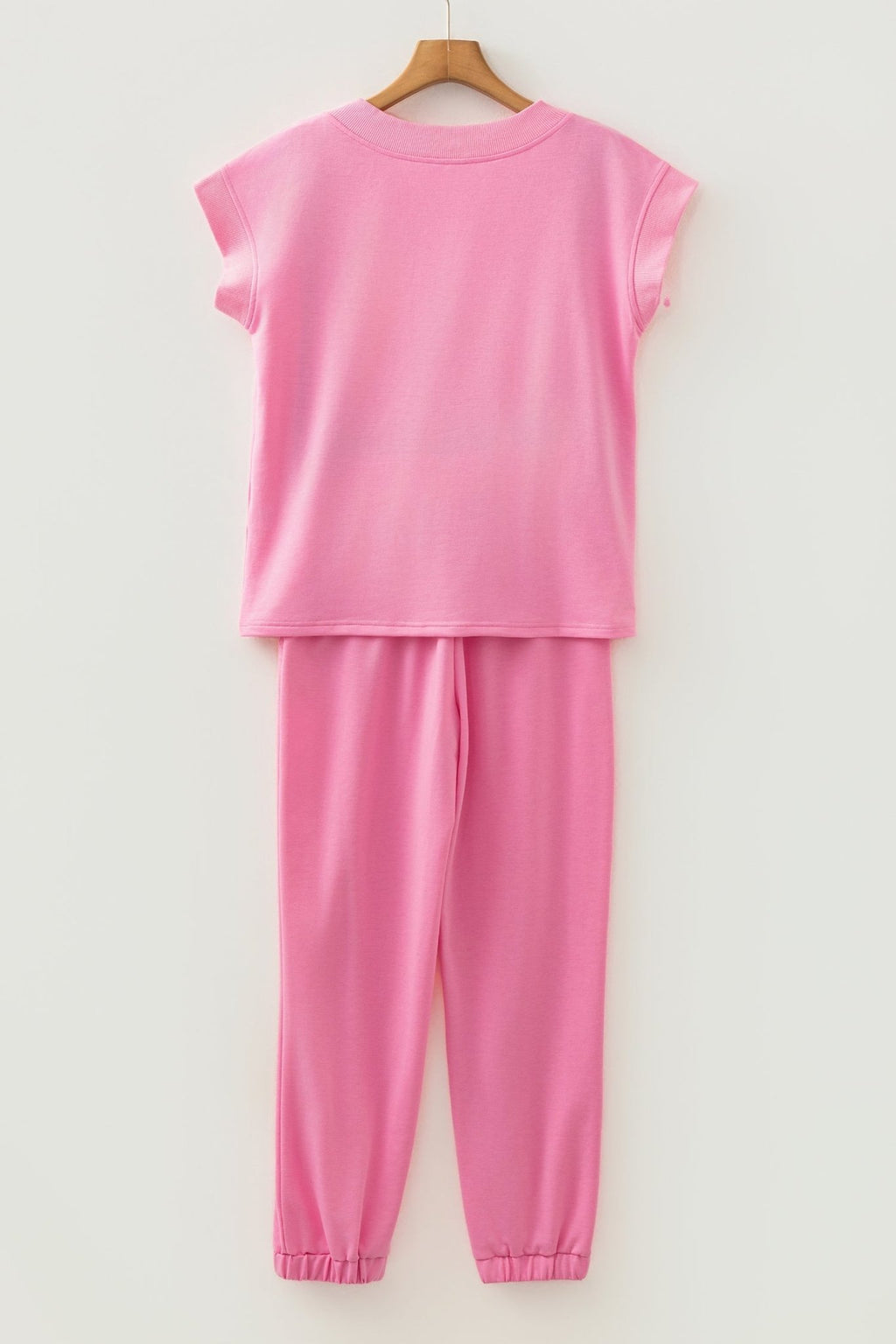 Solid V-Neck Tee & Drawstring Pants Set - Rooted & Reckless Co.