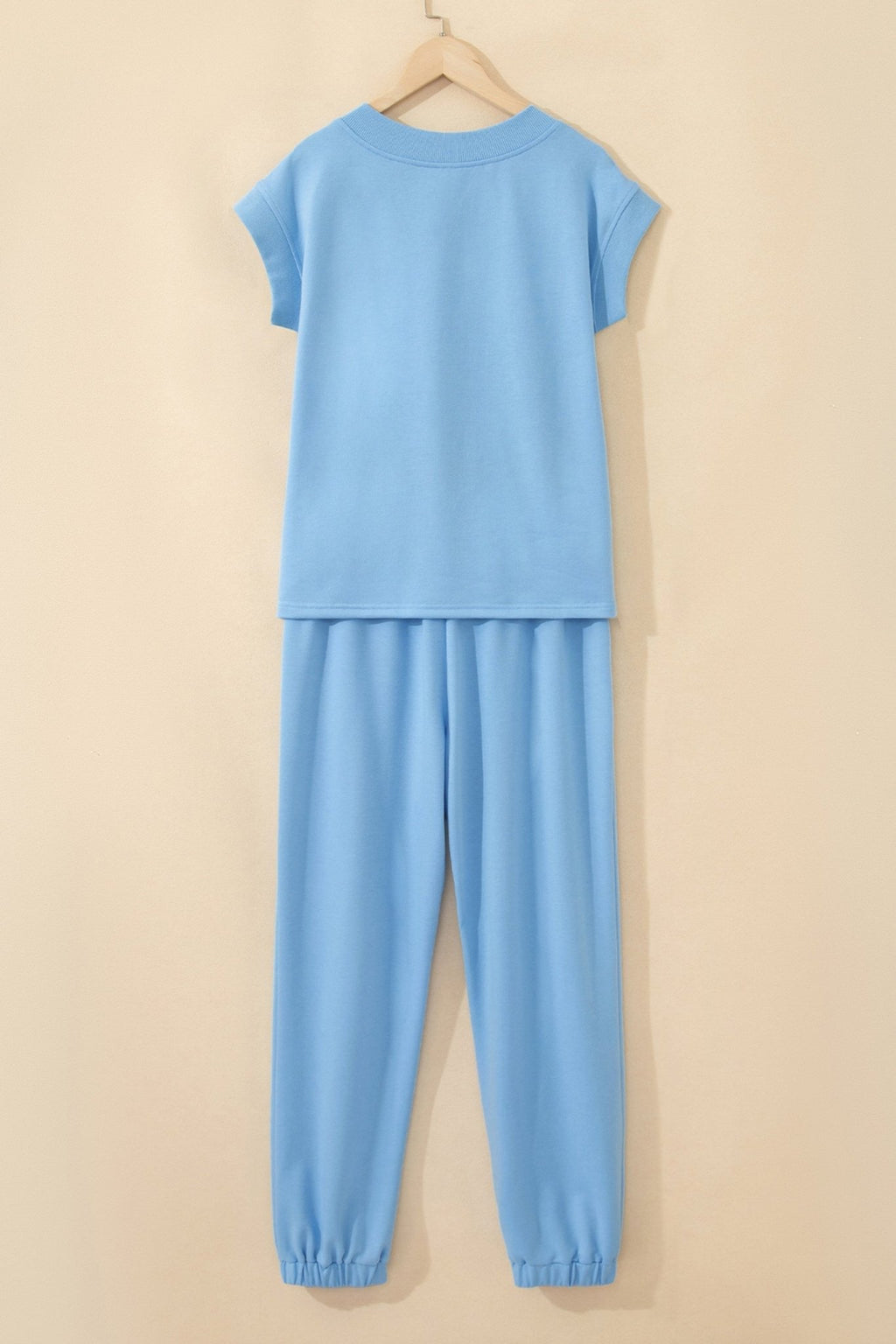 Solid V-Neck Tee & Drawstring Pants Set - Rooted & Reckless Co.