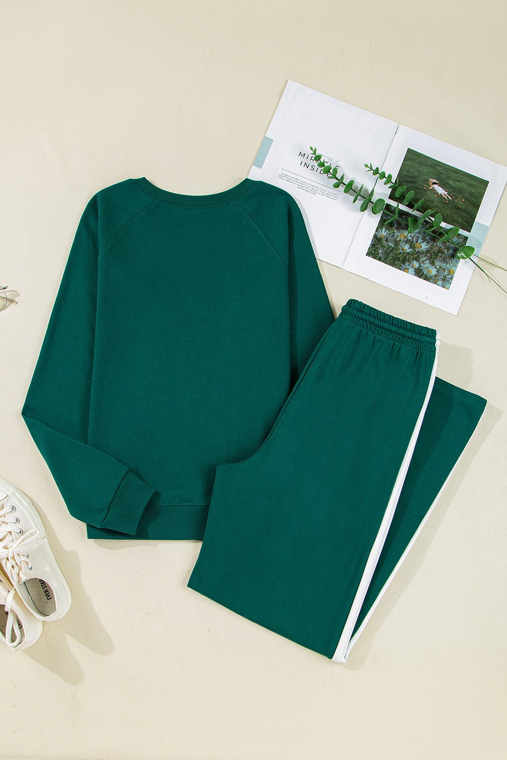 Solid Varsity Stripe Top and Pants Set - Rooted & Reckless Co.