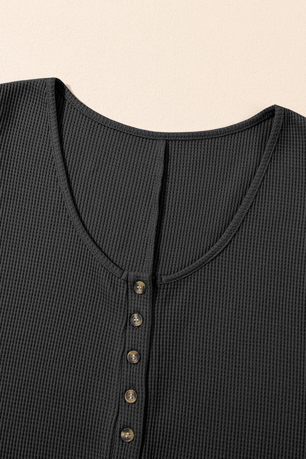 Solid Waffle Buttoned Scoop Neck Sleeveless Romper - Rooted & Reckless Co.