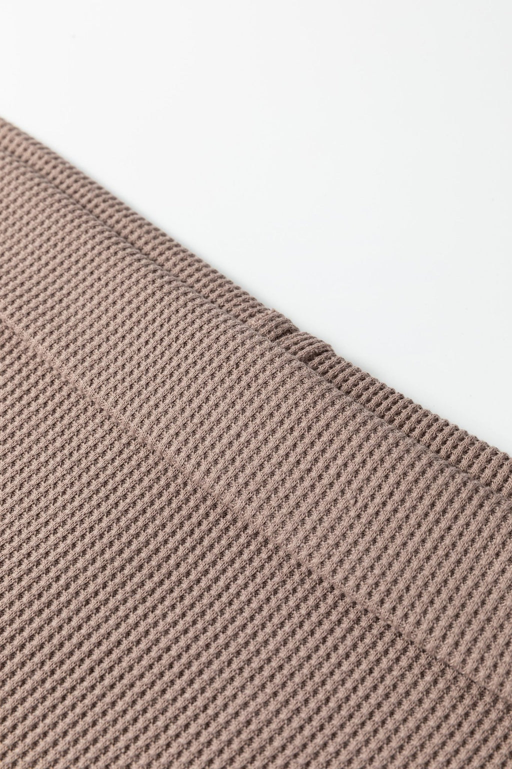 Solid Waffle Knit Asymmetric Neck Long Sleeve Top - Rooted & Reckless Co.