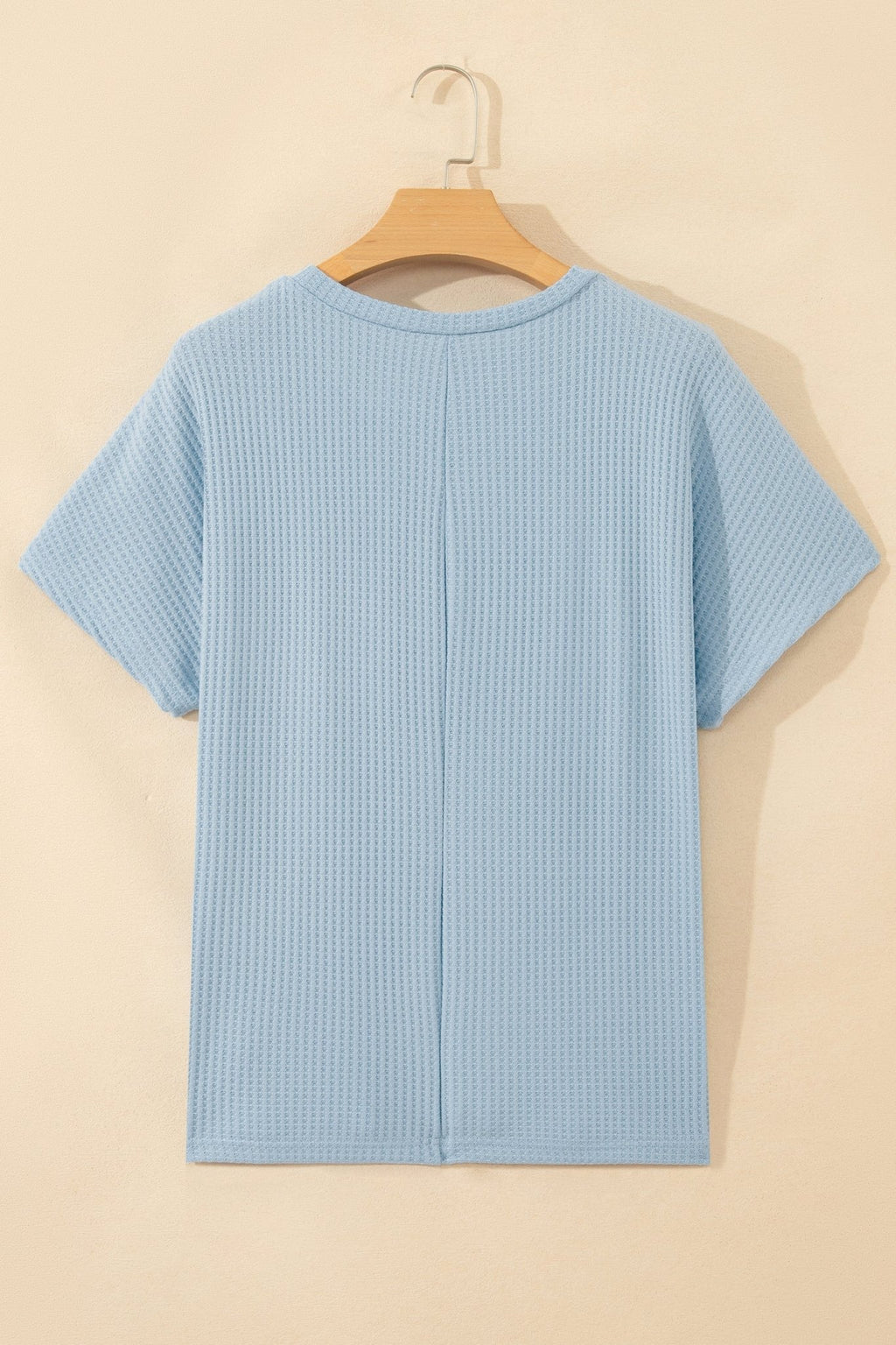 Solid Waffle Knit Dolman Short Sleeve Loose Top - Rooted & Reckless Co.