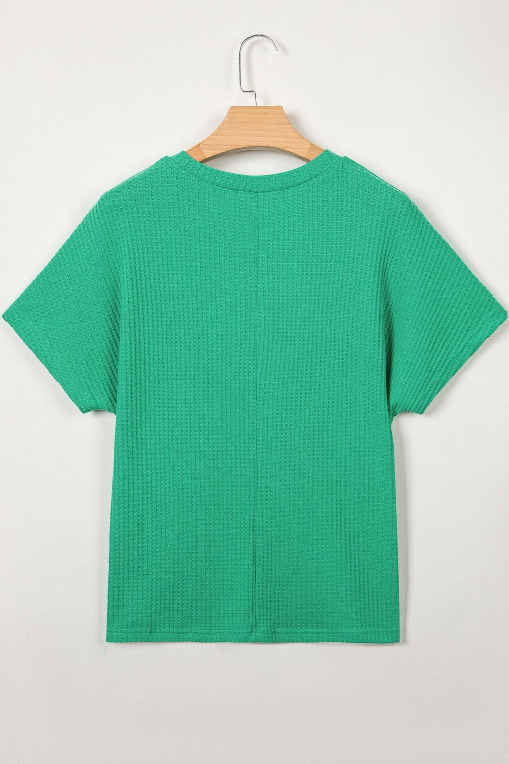 Solid Waffle Knit Dolman Short Sleeve Loose Top - Rooted & Reckless Co.
