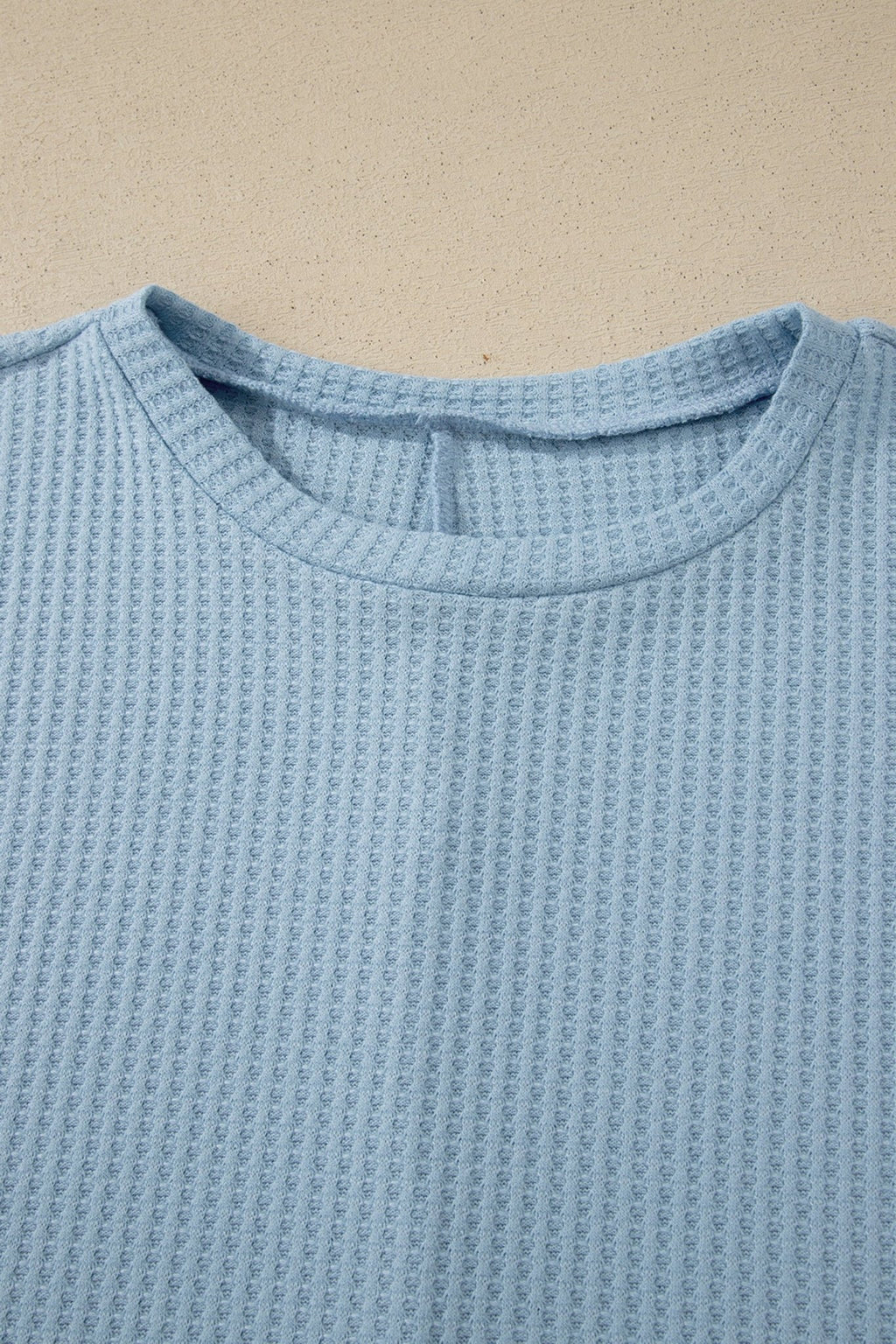 Solid Waffle Knit Dolman Short Sleeve Loose Top - Rooted & Reckless Co.