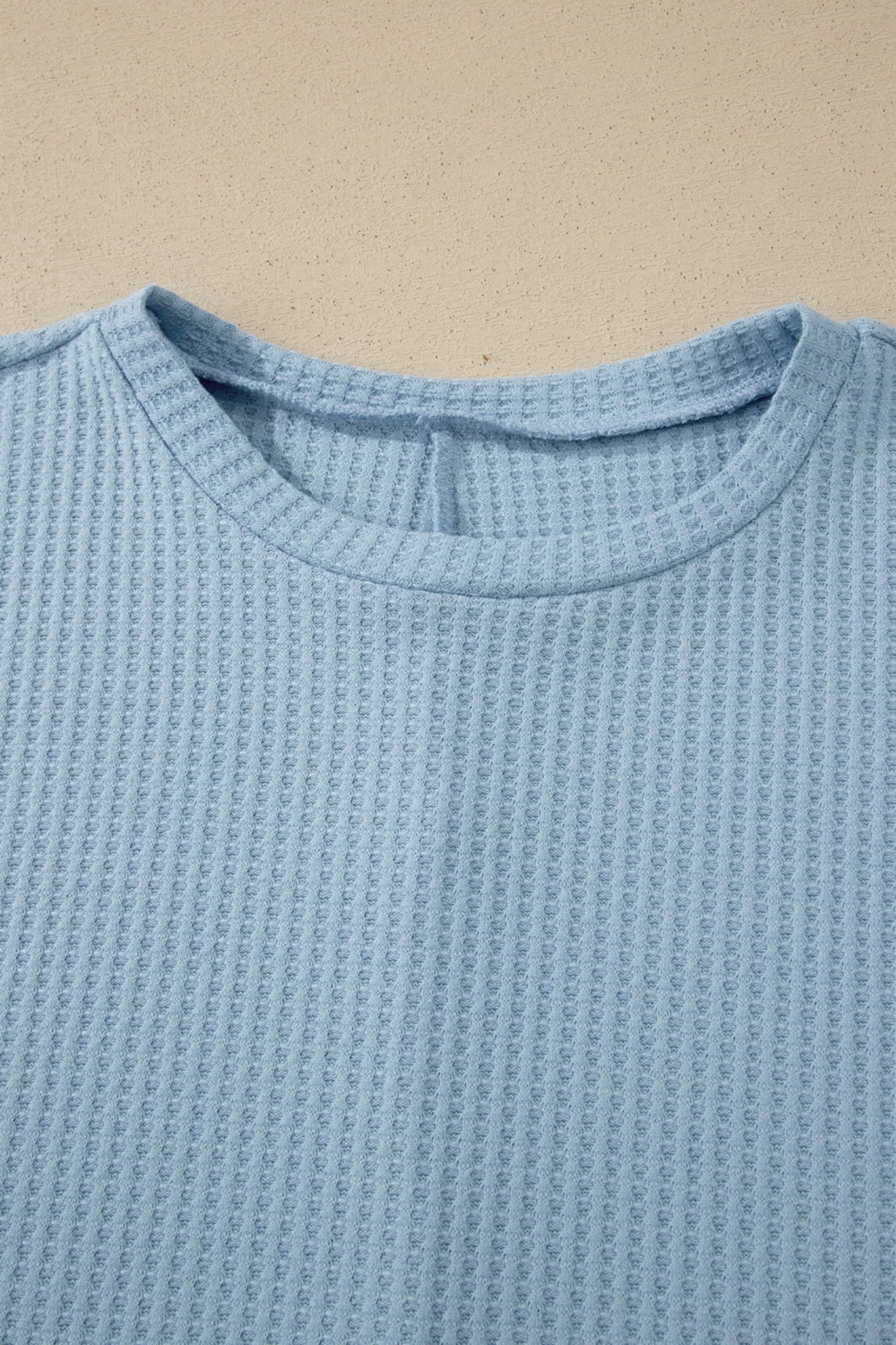 Solid Waffle Knit Dolman Short Sleeve Loose Top - Rooted & Reckless Co.