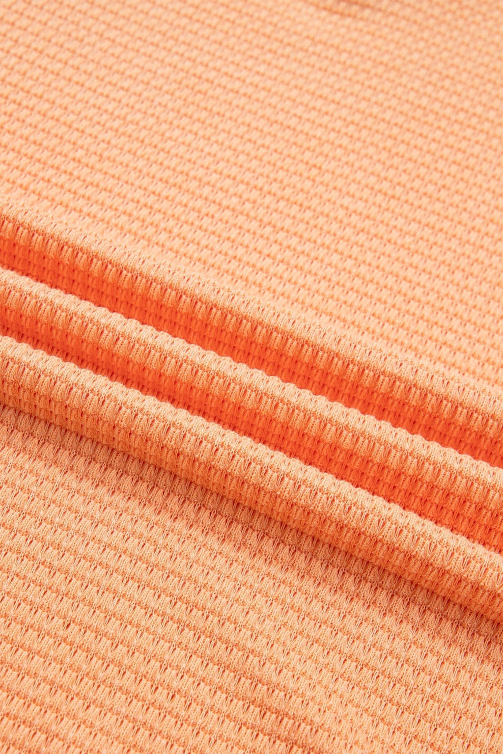 Solid Waffle Knit V-Neck Short Sleeve Top - Rooted & Reckless Co.