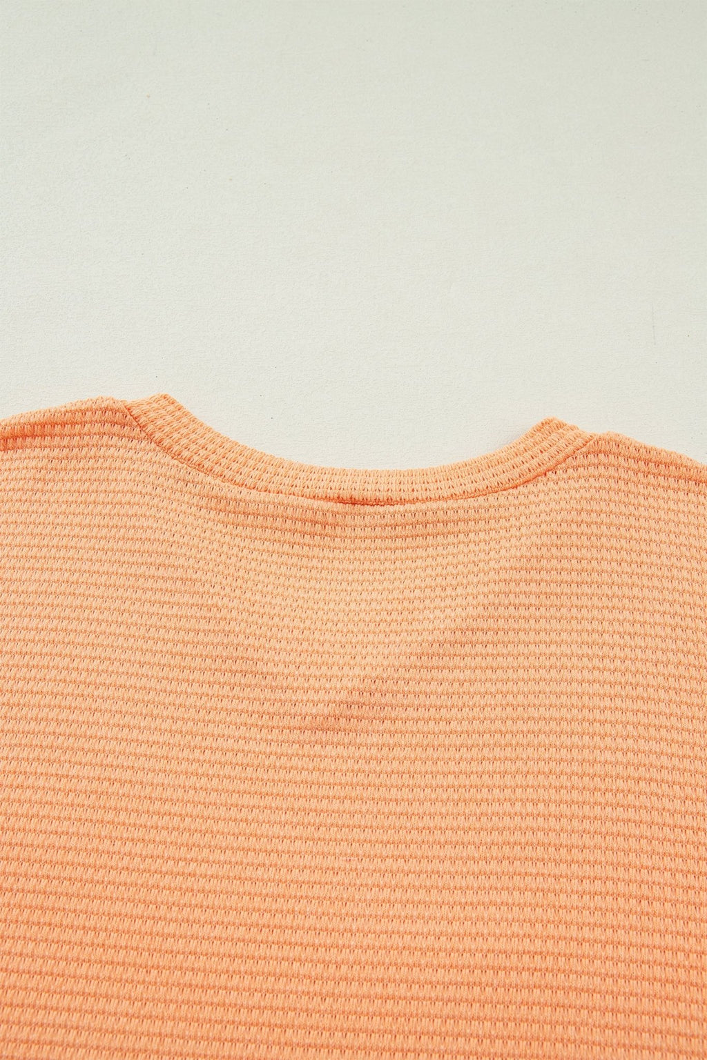 Solid Waffle Knit V-Neck Short Sleeve Top - Rooted & Reckless Co.