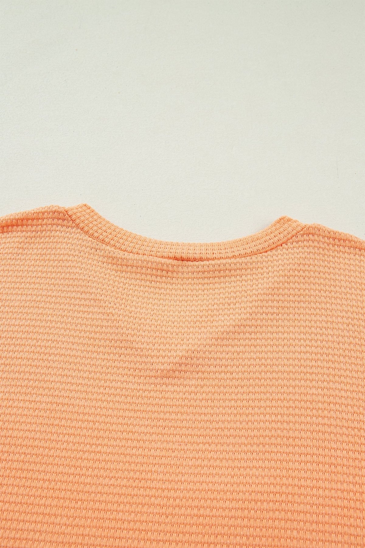 Solid Waffle Knit V-Neck Short Sleeve Top - Rooted & Reckless Co.