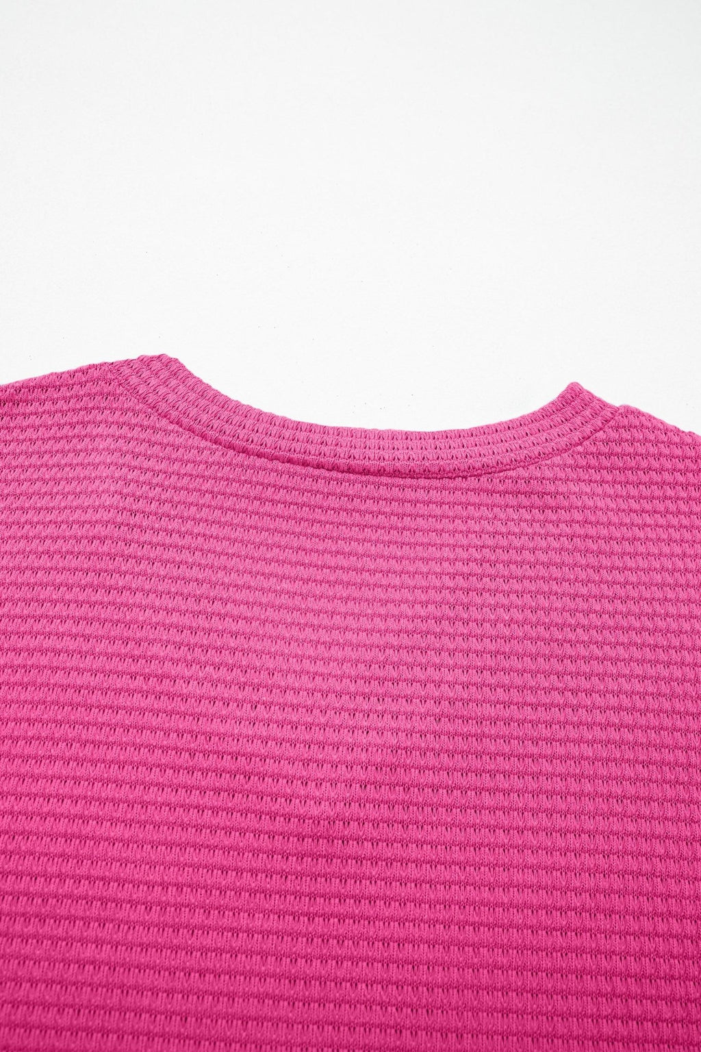 Solid Waffle Knit V-Neck Short Sleeve Top - Rooted & Reckless Co.